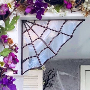 The Wispy spider silk Web, gothic decor ,goth girl, halloween decor, vampire , spiders ,spiderweb ,corner piece