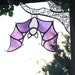 Amethyst The glass Bat, bat lover, vampire, halloween decor, stained glass, the sweet karma bar, glass art, gothic decor, goth glam 