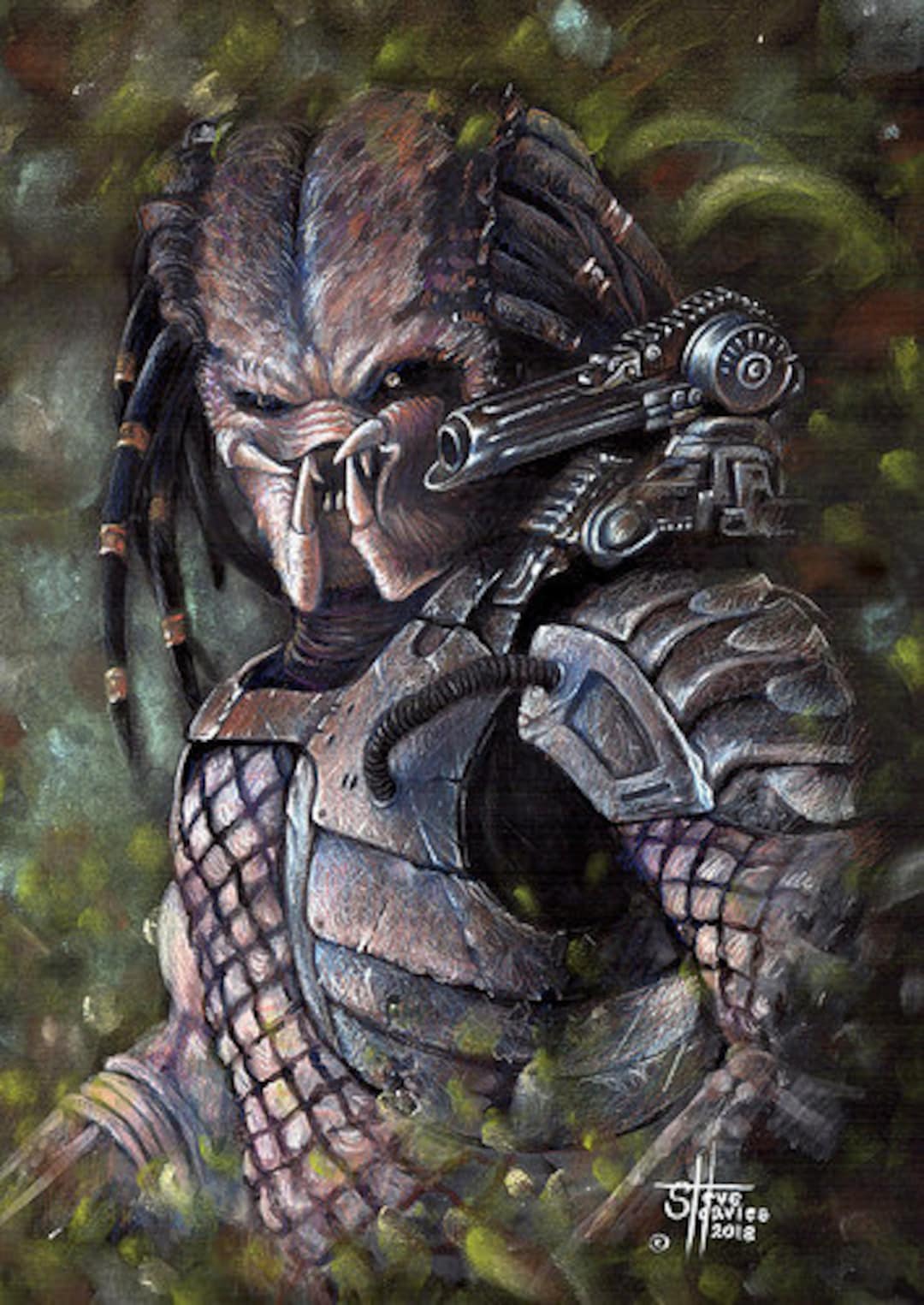 Classic Preditor, Artwork Piece, A3 Size High Quality Print, Made From ...