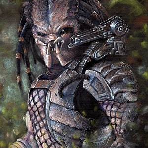 Classic Preditor, Artwork piece, A3 size high quality print, made from the original.