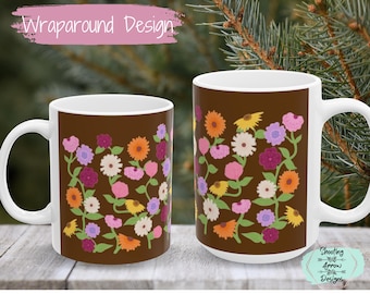 Piano Flowers Coffee Mug | Musical Ceramic Mug