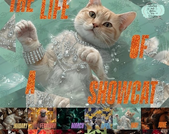 The Life of a Showcat Wall Calendar | 2026 Wall Calendar | TLOAS Calendar | Cat Calendar