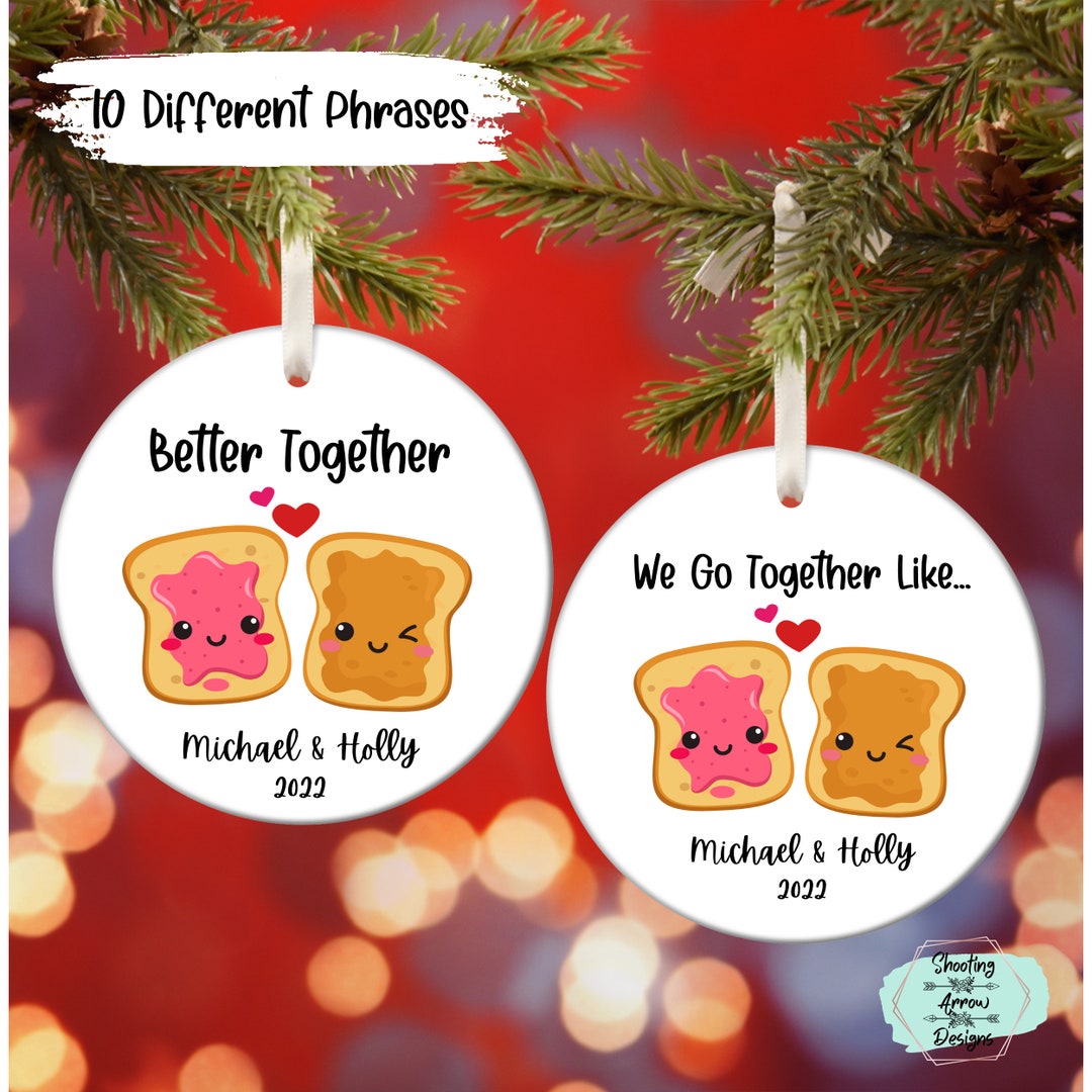 Peanut Butter and Jelly Ornament Couple Christmas Ornament First