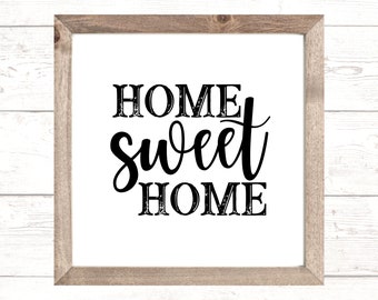 Home Sweet Home Sign, Home Sweet Home Printable, Family Room Wall Art, Wall Signs, Farmhouse signs, Home Decor, Wall Art, Country Wall Signs