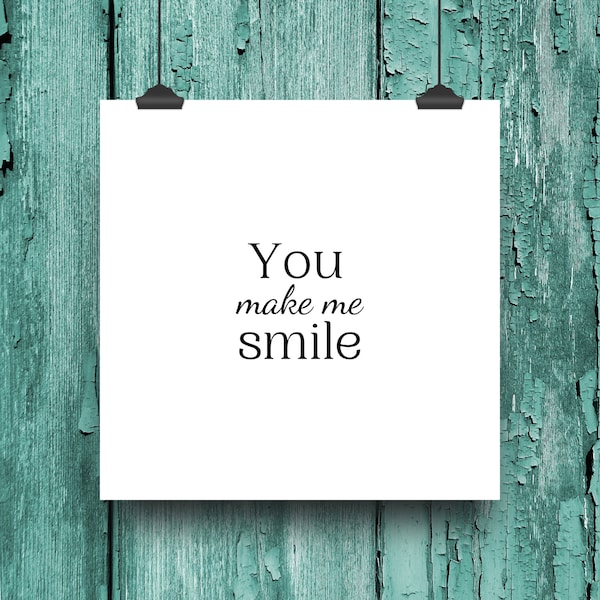 You Make Me Smile, Nursery Wall Art, Girls Bedroom Decor, Baby Gift, Birthday Gift, Christian Home Decor, Gift for Child, Playroom Decor