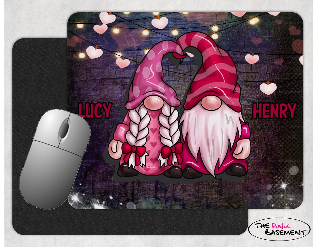 Gnome Gnomes Couple Married Cute Mousepad Couples Artwork Home - Etsy