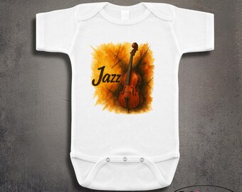 Jazz Strings Cello Baby Onesie: Personalized Music Gift