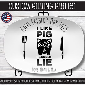 Custom Grilling Plate, Grilling Gift for Dad, Funny Grill Gift, Personalized Grilling Platter, Gift Under 50, Best Dad Gift,Gift for Grandpa