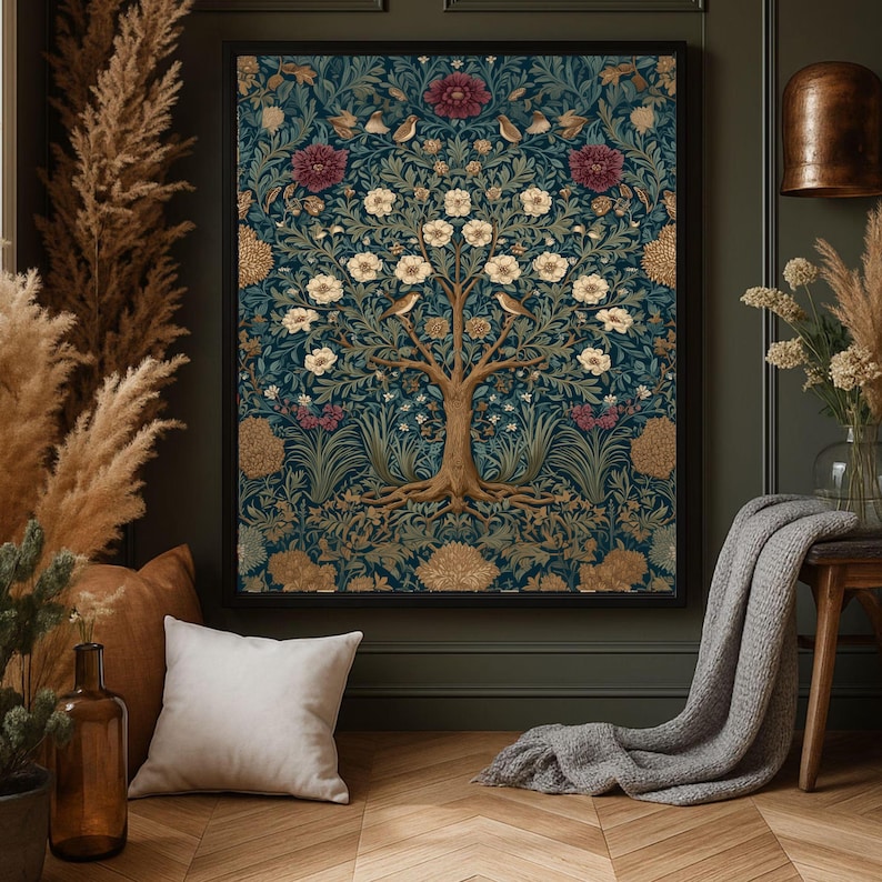 William Morris Tree of Life Art Print, Vintage Dark Academia Decor ...