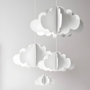 White Cloud Baby Mobile for Nursery