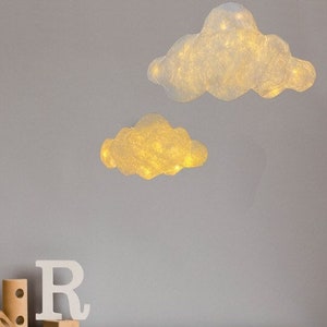 Paper Wall Cloud Lamps | Nursery Wall Art, Kids Room Nightlight Decor