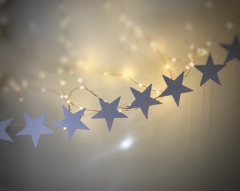 Star Garland Streamers, White Paper Star