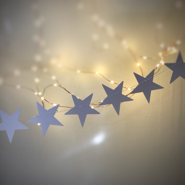 Star Garland Streamers, White Paper Star