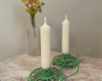 French Country candle holder chamber-stick Spring candle Decor, Brocante Country Home