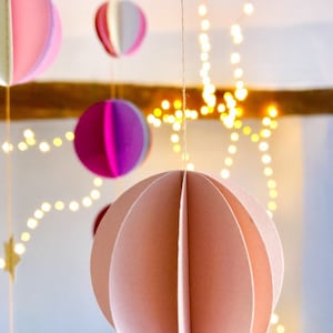 Boho Pom Pom Garland – Jewel Tone Paper Party Decoration – Handmade Christmas Mantle Garland – Diwali or Holiday Table Decor