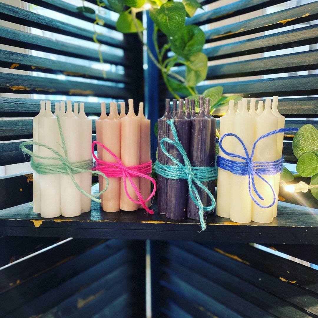 Short Dinner Candle Bundle Candlestick Candles Etsy UK