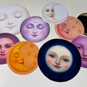 Maanfasen slinger | Maan muurdecoratie | Hemelse wanddecoratie | Heksenachtige decoratie | Maangezichten kunst afbeelding 6
