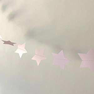 White Star garland Neutral Nursery Decor or Baby Shower image 7
