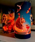 Vintage Paper Circus Art Paper Lantern  |  Carnival Tealight Candle Luminary Circus Luminary