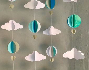 mobile montgolfière | Décoration de ballon pour chambre d'enfant, décoration de chambre d'enfants pour baby shower