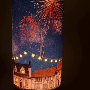 Light Up Houses Luminary | Handmade Paper Candle Lantern Village | Housewarming Gift image 11