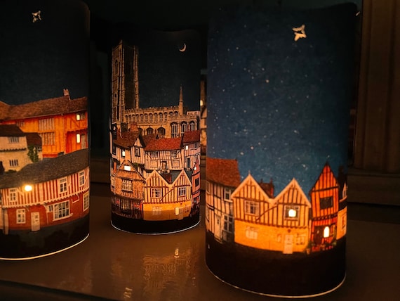 Paper Art Luminary Lantern | Light Up Houses |  1st Wedding Anniversary Gift