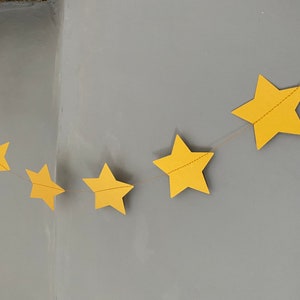White Star garland Neutral Nursery Decor or Baby Shower image 6
