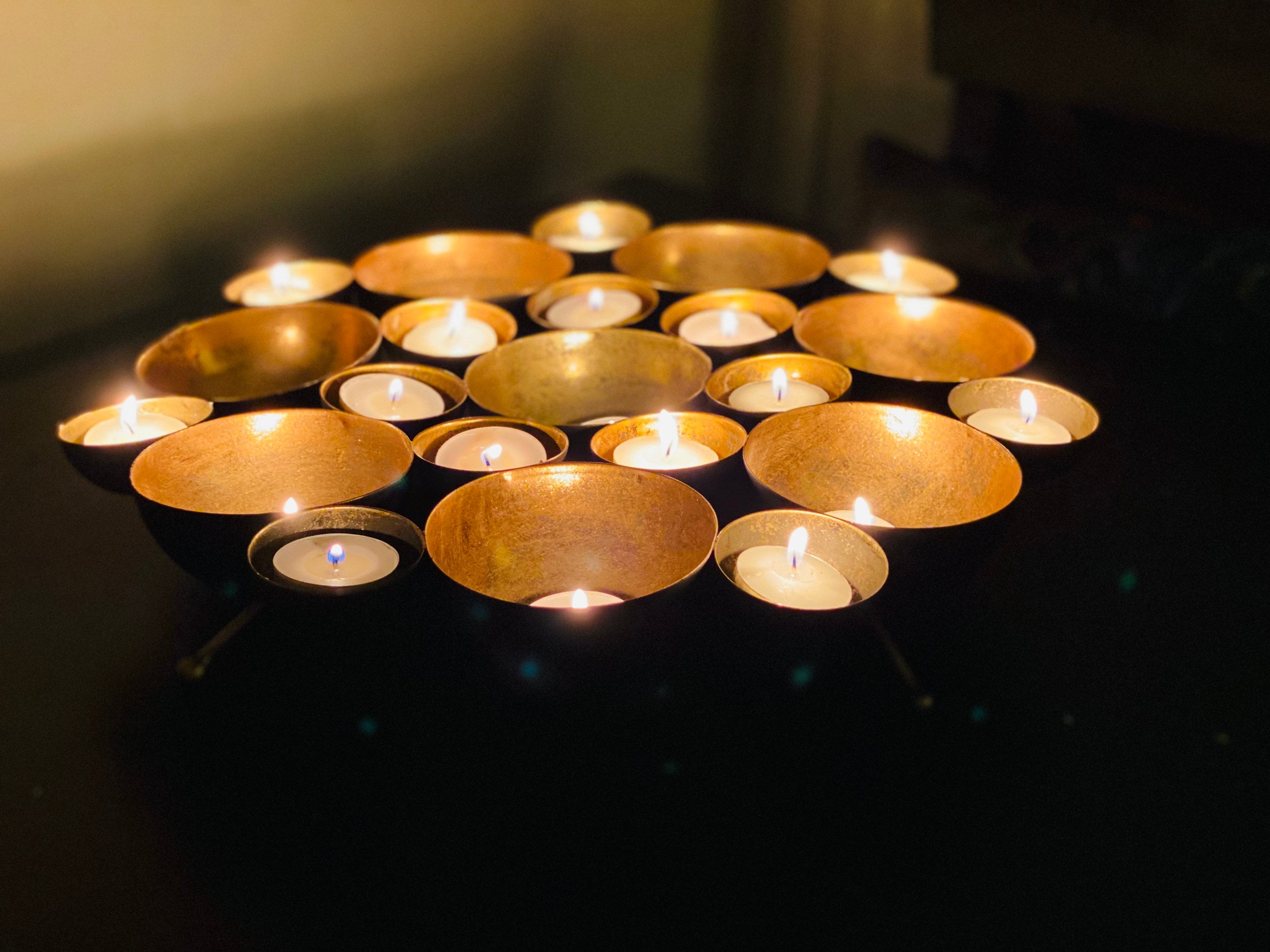 Indian Candle Holder LARGE Indian antique gold garden decor Etsy