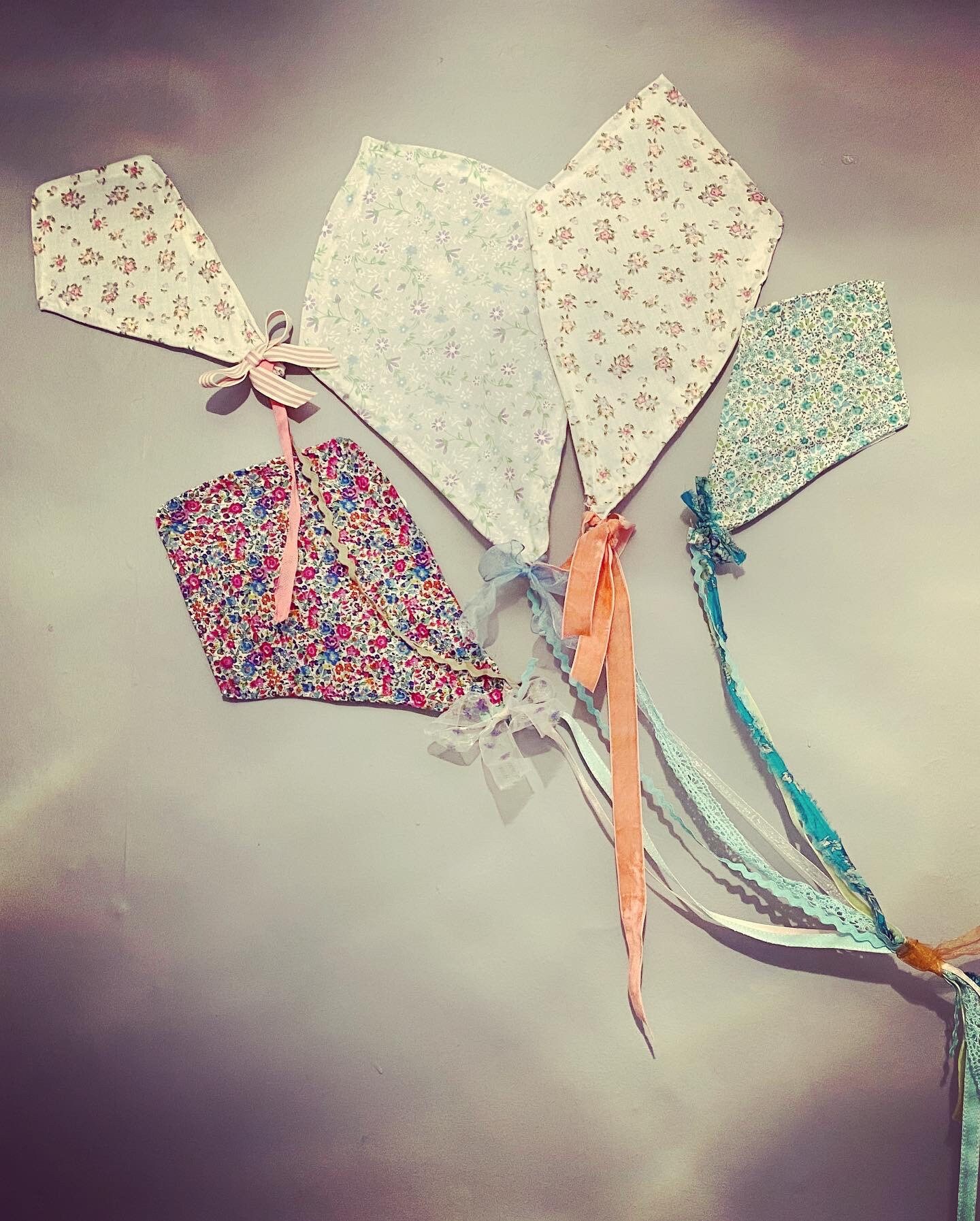 Nursery Wall Kite Art French Vintage Kite floral fabric wall Etsy