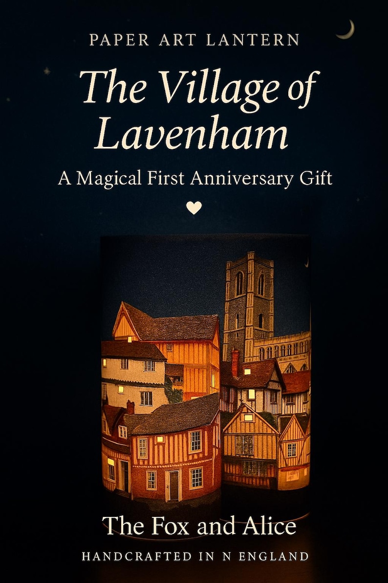 Light Up Houses Luminary | Handmade Paper Candle Lantern Village | Housewarming Gift image 2