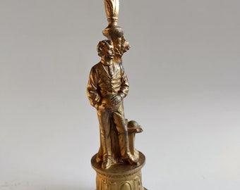 Remarkable and rare American 19th century candlestick with a bowler - sports memorabilia