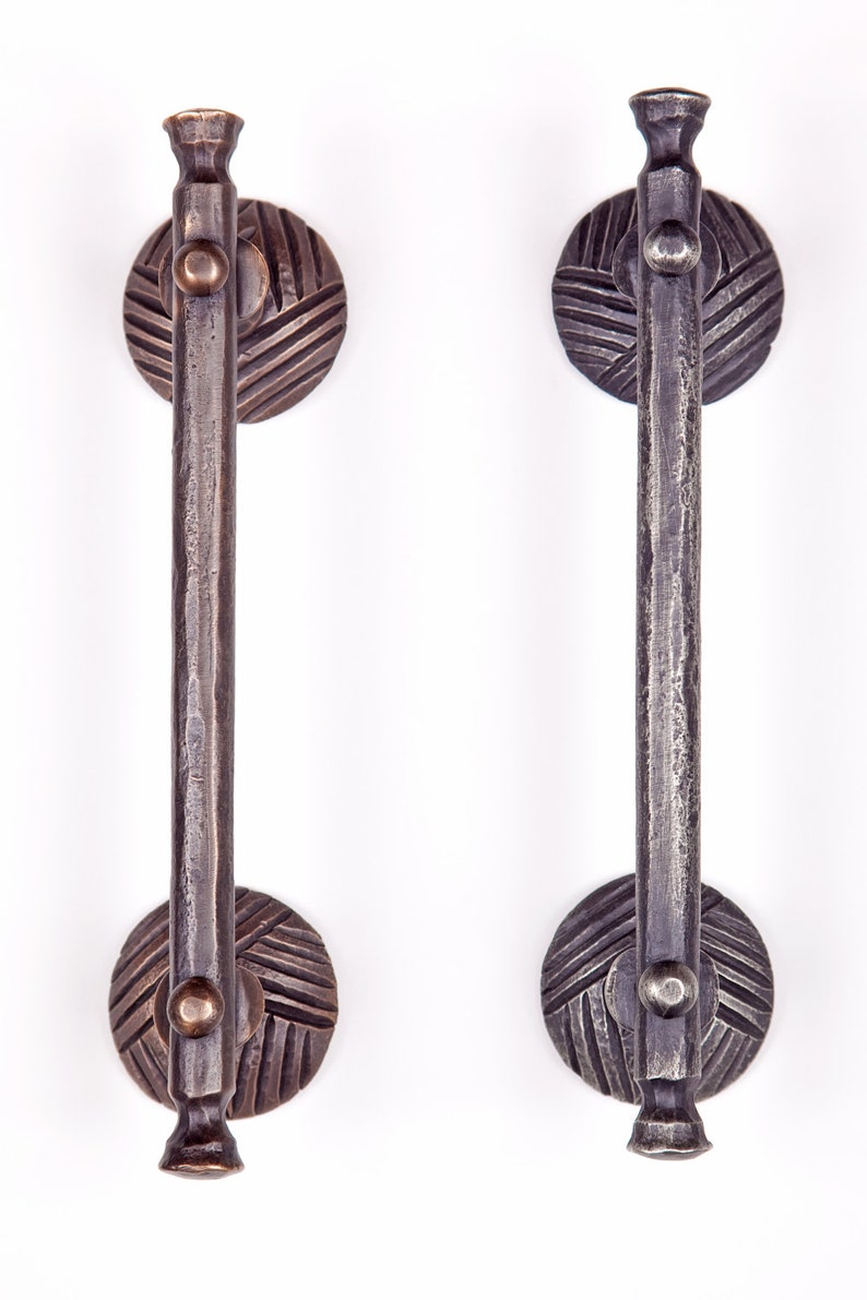 8 Small Door Handle Cross Hatch Funky Rustic Etsy