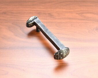 Railroad Spike Cabinet Knob – Drawer Pull – Various Finishes Available – Unbranded Rustic Hardware