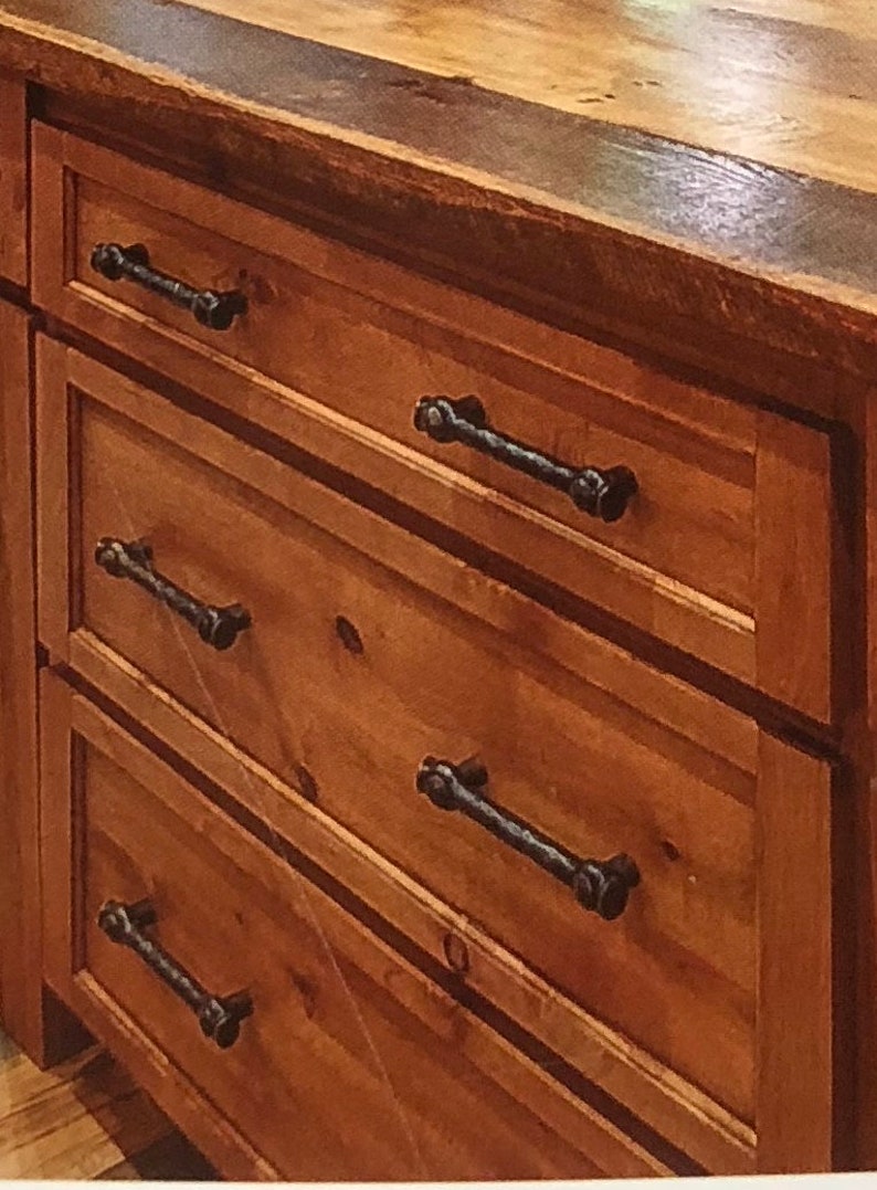 6.5 Rustic Drawer Pull Double Headed Nail Pull Etsy