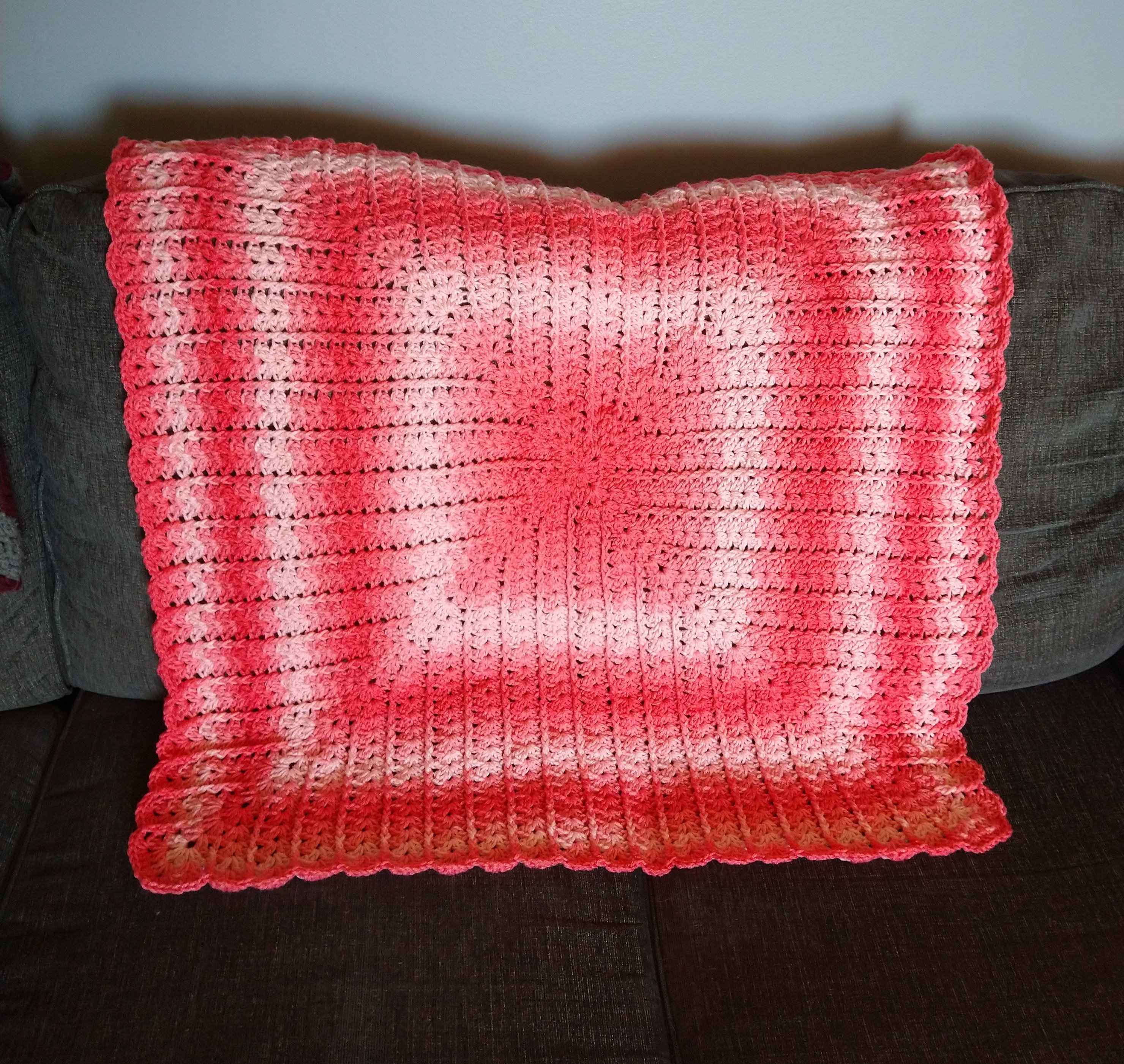 Sea Coral Crocheted Baby Blanket Etsy