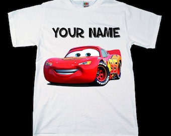 CARS McQUEEN PERSONALISED KIDS T SHIRT