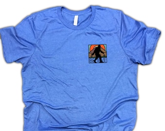 Bigfoot Believe Sunset Unisex Shirt - Sasquatch gift, squatchy tee, cryptozoology shirt, nature shirt, hiking shirt, outdoors shirt