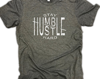 stay humble hustle hard mens workout shirt, workout shirt for men, workout shirt with sayings, workout motivation, positive vibes, gym tee
