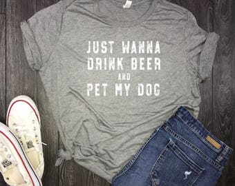 drink beer and pet my dog womens jersey tshirt, dog mom, fur mama, dog shirt for women, womens dog shirt, brewery shirt, beer and dogs