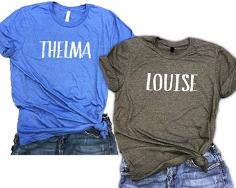 Thelma and Louise Best friends shirts, bff shirts, bestie shirts, girls trip shirts, best friends gift, gift for friend, friend road trip