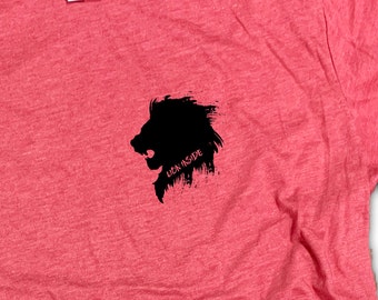 Lion Face Motivational Workout Tank - lion mens shirt, lion womens shirt, lion gym shirt, lion top, lion side graphic, lion lover gift