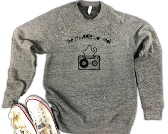 Funny 80s Cassette Tape Birthday Unisex Triblend Fleece Sweatshirt - 80s sweatshirt, 90s sweatshirt, funny 80s top, 80s party, 80s fleece