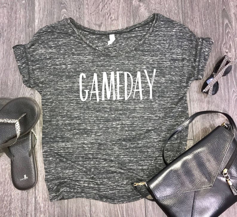 gameday womens slouchy t-shirt, womens tailgate shirt, tailgate shirt for women, womens sports shirt, tailgate party, team mom shirt image 1