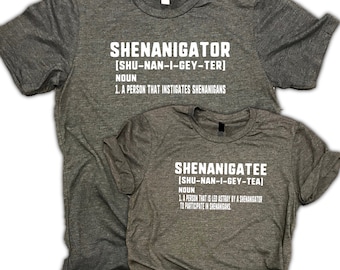 Funny Couples Shirt - Shenanigator - Shenanigatee - couples drinking shirts - couples brunch shirts - couples vacation shirts - couples gift