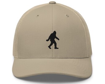 Mesh Bigfoot Trucker Hat – Adjustable Snapback With Embroidered Sasquatch For Men & Women
