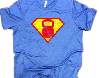 superhero Workout Shirt, Best Workout Shirts, Mens Gym Shirt, Fitness Motivation, Kettlebell Shirt, Superhero Gym Shirt, Gym Shirt Mens