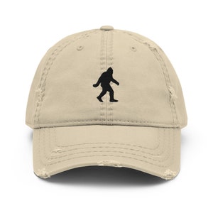 Bigfoot Distressed Dad Hat Style Cap - sasquatch mens baseball hat, yeti hat, bigfoot gifts for men