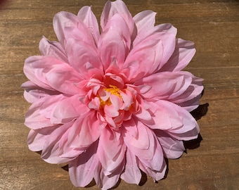 Large Light Pink Mum Chrysanthemum Flower Hair Clip - Boho Hair Clip - Flower Girl - Festival Rave Beach Party Hippie Hair Accessories