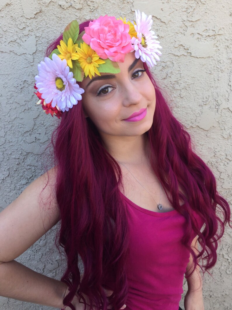 Snapchat Filter Flower Crown Flower Headband Flower Hair Etsy