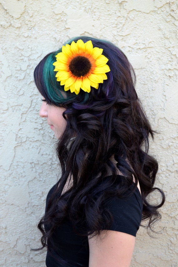 Sun Flower Hair Clip Sunflower Hair Accessories Beach Party Pool Party Flower Girl Bridal Festivals